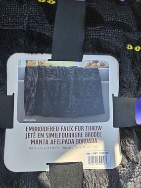 Costco Viral Halloween Black Cat Throw 40x70 Brand New